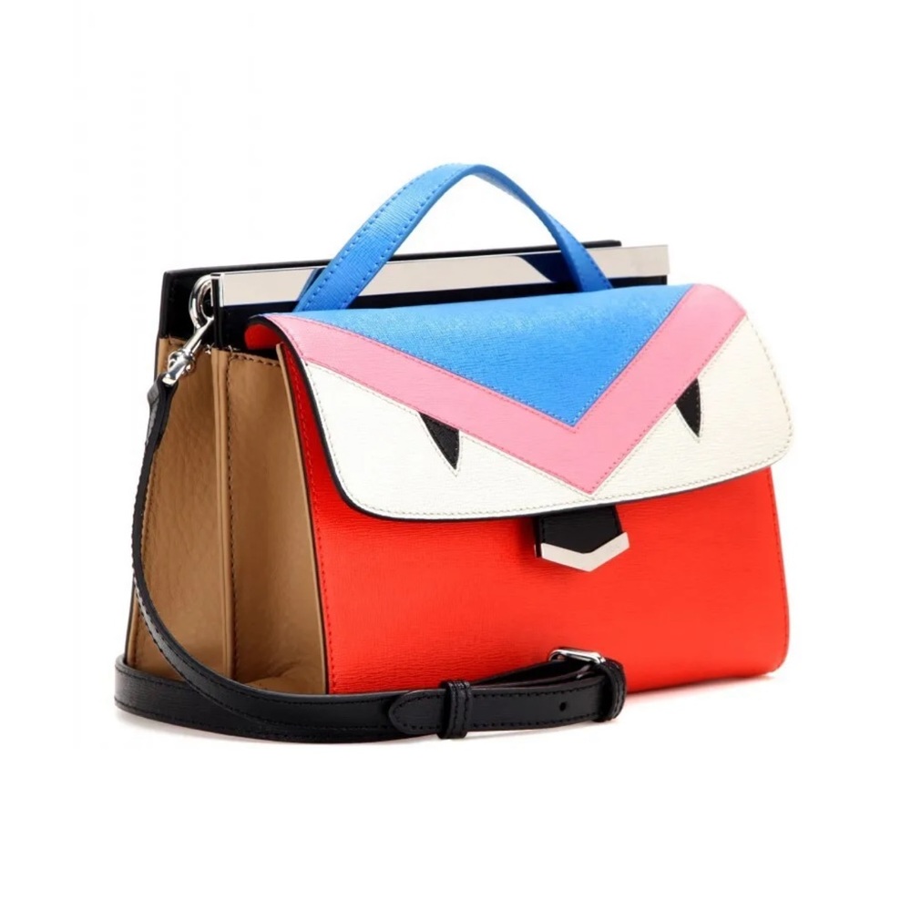 FENDI Monster Small Demi Jour Multicolored Leather Shoulder Bag
